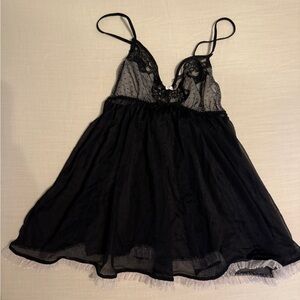 Elegant Black Lace babydoll top